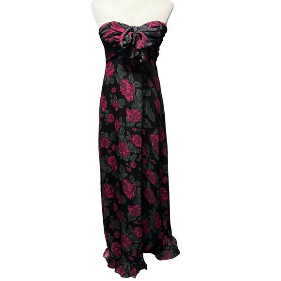 For Love & Lemons Teagan Strapless Floral Maxi Dress Sz S Holiday Winter Wedding - Picture 1 of 8
